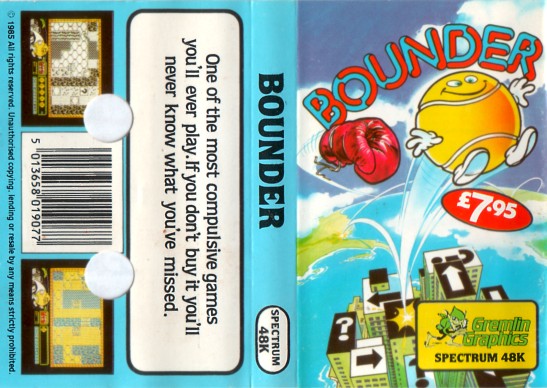 Bounder box art for ZX Spectrum